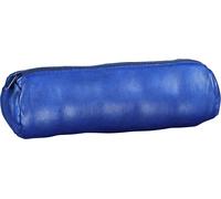 Elba Fourre-Tout Rond 22x6cm A Fermeture Eclair Cuir Teinte Bleu Roi[Z154]