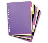 Oxford Intercalaires My colour 12 positions A4 Couleurs assorties