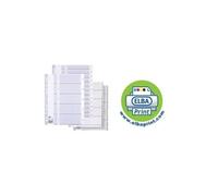 Elba - intercalaire numérique en plastique, format a4, blanc, 12 positions, chiffres: 1-12, en pp, 0,15 mm, couverture inscripti