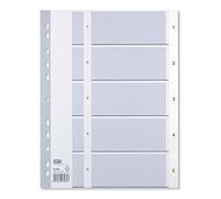 Elba Intercalaires 400013900 en plastique Strong de Line Blanc : 5 pages 225 x 297 mm