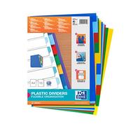 Oxford Intercalaires polypro A4 maxi – 12 touches colorées