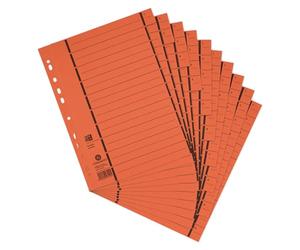 Elba Intercalaires Référence 06456og perforé numérotées 1-10 doublé Motif en carton recyclé orange Lot de 100