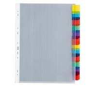 ELBA Jeu d’intercalaires 12 positions à onglets, en polypropylène 14/100e