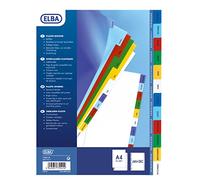 Oxford Intercalaires mensuels A4 en polypropylène, 12 divisions - Blanc touches colorées