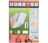 Elba Étiquette pour dossiers suspendus n°9 - Armoires - Sachet de 10 planches