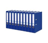 Elba Lot de 10 classeurs A4 Smart Pro 5 cm fin en plastique extérieur bleu clair