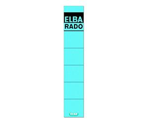 Elba Lot de 10 étiquettes pour dos de classeur, courtes et étroites 100420940 Rückenschilder Rado, schmal und kurz, selbstklebend, 10 Stück bleu