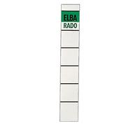 Elba Étiquettes dos de classeur ELBA RADO — Lot de 10, courtes et étroites, autocollantes — blanc