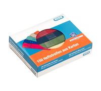 Elba Lot de 150 bandes de classement en carton recyclé, 5 couleurs, languettes certifiées Blauer Engel