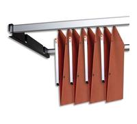 ELBA Lot de 2 rails pour dossiers suspendus L'Oblique AZ - Métal - 12 m - Noir