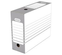 ELBA Boîte archives 27 x 34 cm en carton montage automatique - Dos 10 cm - Gris - Lot de 20