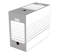 Elba Boîtes d'archives automatiques – Lot de 20 – Carton – Dos 15 cm – Gris