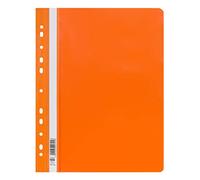 Elba Lot de 25 chemises A4 en plastique perforées 11 trous Orange