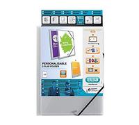 ELBA Lot de 3 Chemises Polyvision 3 rabats format A4 personnalisable Assortie Aléatoire