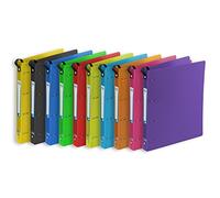 ELBA Lot de 3 Classeurs 4 Anneaux CLASS UP SCHOOL LIFE PP A4+ dos 3 cm Coloris Aléatoire
