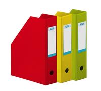 Elba Lot De 3 Porte-Revues Pvc Dos 7 Cm Tonic Rouge/Vert/Jaune