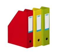 Elba Lot De 3 Porte-Revues Pvc Dos 7 Cm Tonic Rouge/Vert/Jaune