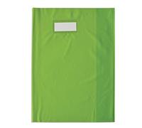 ELBA Lot de 3 Protège-cahiers Styl'SMS 24x32 cm pvc 120 avec Porte-étiquette Vert Foncé