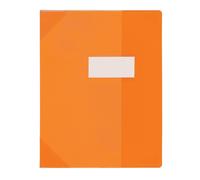 Elba Lot De 5 Protège-Cahiers Pvc 150 Strong Line 24x32 Cm Marque-Page Translucide Orange
