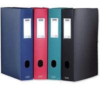 Elba Memphis Boîte à documents polypropylène Personalisable à élastique Spine 80mm A4 Noir Ref M98802909