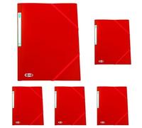 Elba - Memphis - Chemise - Format A4 - Polypropylène - Rouge (Lot de 5)