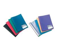 ELBA Memphis Protège-documents A4 - 40 pochettes PP bleu avec étiquette imprimable