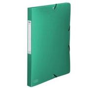 Oxford Boîte Memphis Capacité standard 24 x 32 cm Dos 25 mm avec élastique Couverture polypro Vert