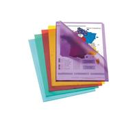 Oxford Pochettes coin A4 PVC 150 lisses Boîte de 100 assorties