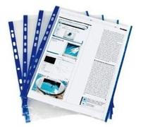 Oxford Pochettes perforées Elba Modling PP 9/100 Bords bleus A4 - Sachet de 10