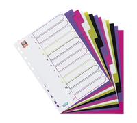 Oxford Intercalaires My colour 12 positions A4 Couleurs assorties