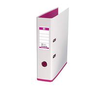 Elba MyColour Classeur à levier polypropylène Capacité 80mm A4 Blanc et Rose Ref E104890112,Lot de 1