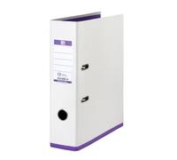 Elba MyColour Classeur à levier polypropylène Capacité 80mm A4 Blanc et Violet Ref E104890111,Lot de 1 piece