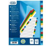 ELBA Paquet de 20 intercalaires alphabétiques A4 - Polypropylène12/100