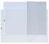 Elba - pochettes perforées, format a3 oblong, pp, 0,08 mm, grenée, côté supérieur ouvert, perforation euro, bande perforée renfo G