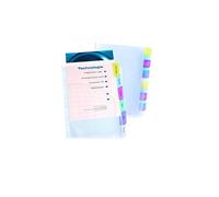 Oxford Pochettes perforées intercalaires 12 onglets A4XL polypro lisse 8/100ème incolore