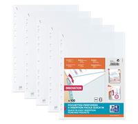 Elba Pochettes perforées Lisses et transparentes A4, PP oben offen