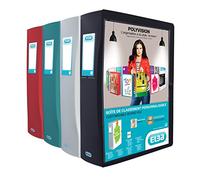 Elba Polyvision Boîte de classement personnalisable dos en polypropylène Opaque 80 mm Couleurs Assortis