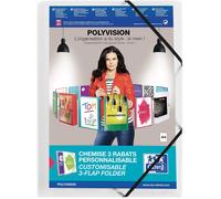 Elba Polyvision Elasticated Folder A4 Transparent