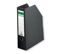 Elba Porte-Revue en Carton Dur (Rc) avec Etiquette Sur le Dos 8,5 Cm de Largeur Noir