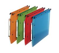 L’Oblique AZ Dossiers suspendus pour armoire A4 Polypropylène 100 f. Fond en V Assortis Lot de 10