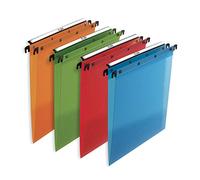 Elba Dossier suspendus pour tiroir Design A4 Polypropylène - 100 feuilles - Fond V - Assortis - Lot de 10