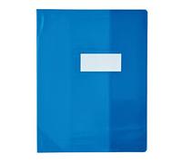Elba Protège-Cahier Pvc 150 Strong Line 24x32 Cm Marque-Page Translucide Bleu