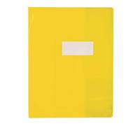 OXFORD Protège-Cahier Strong Line 24x32cm avec Rabat Marque-Page PVC Translucide 15/100ème Jaune