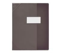 Elba Protège-Cahier Pvc 150 Strong Line 24x32 Cm Marque-Page Translucide Noir
