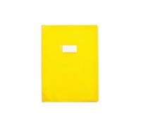 Elba Protège-Cahier School Life 17 X 22 Cm Pvc Opaque 15/100e, Coins + Porte-Étiquette, Coloris Jaune