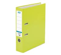 Elba Rado Top Classeur à 2 anneaux avec levier, format folio, dos 80 mm, revêtement extérieur en plastique, couleur citron vert