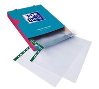Elba Réf 202908 Lot de 100 chemises de classement A4 perforées transparentes 55 microns (Vert)