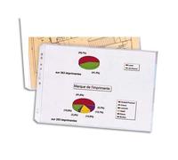 Oxford Pochettes perforées Elba en polypropylène transparent Sachet de 10