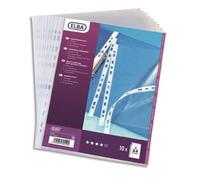 ELBA Sachet de 10 Pochettes perforées A4 PP 0,09 mm Lisse