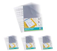 Elba Sachet de 50 Pochettes perforées pour Document 24 x 32 cm en polypropylène Transparent 100206905 (Lot de 4)